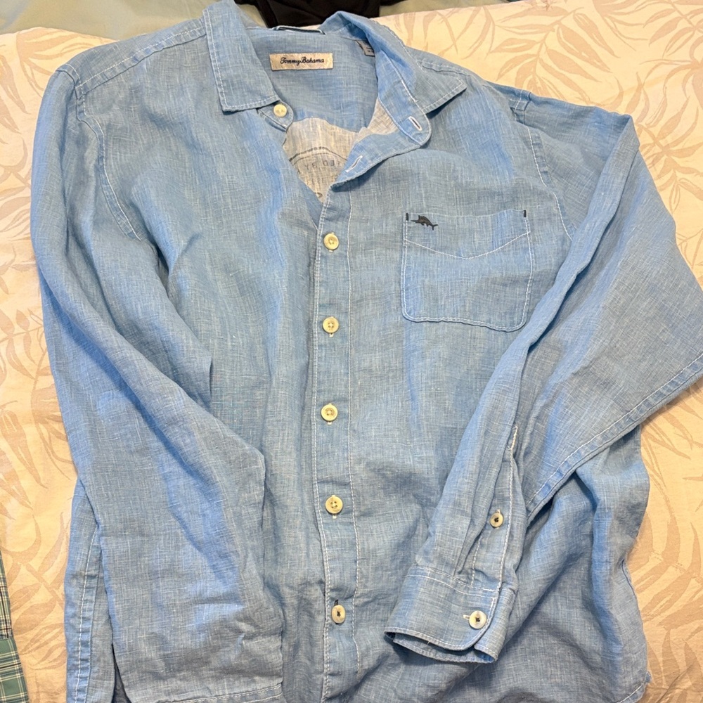 Tommy Bahama Sky Blue Linen Shirt